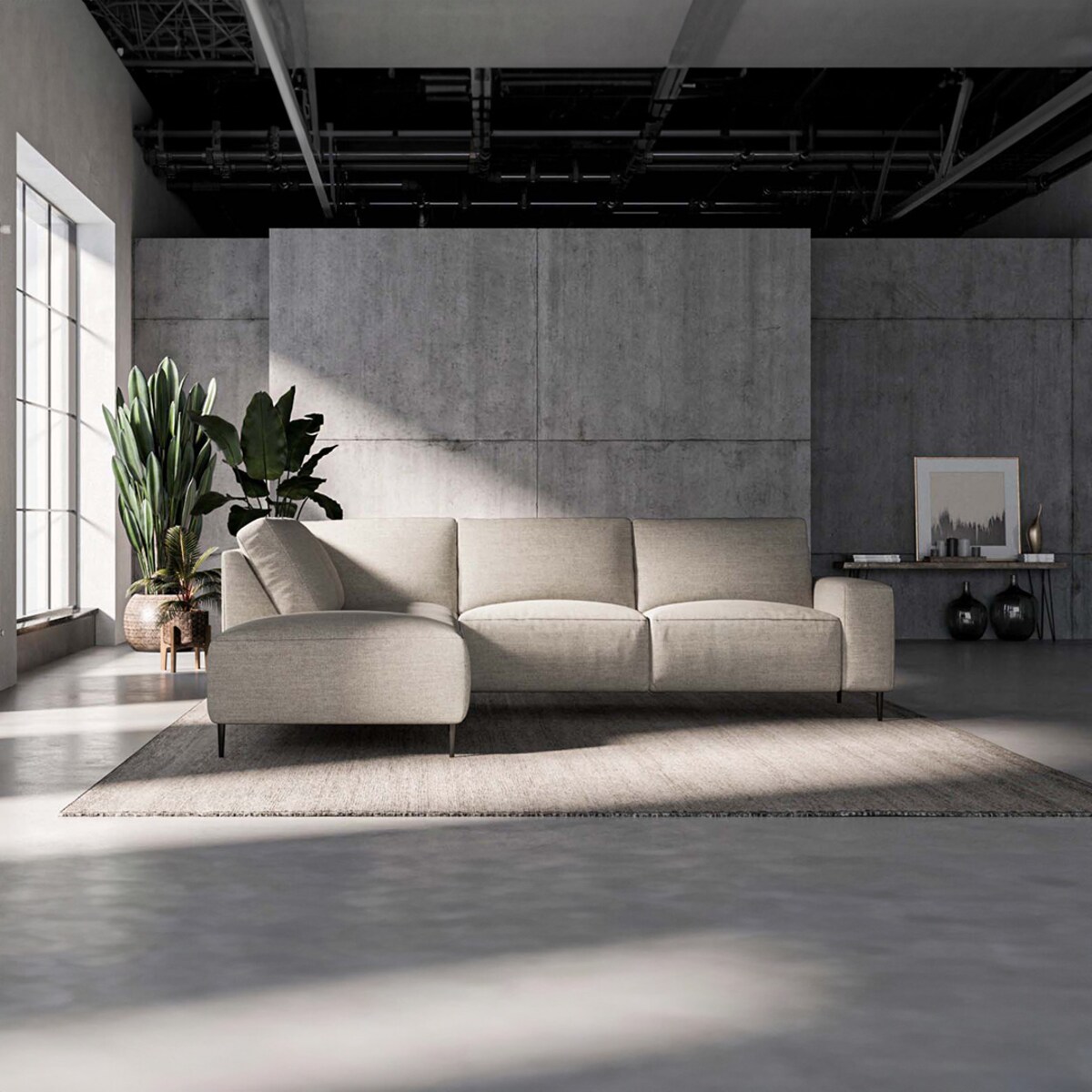 Tendo Sofa narożna - jasnoszara