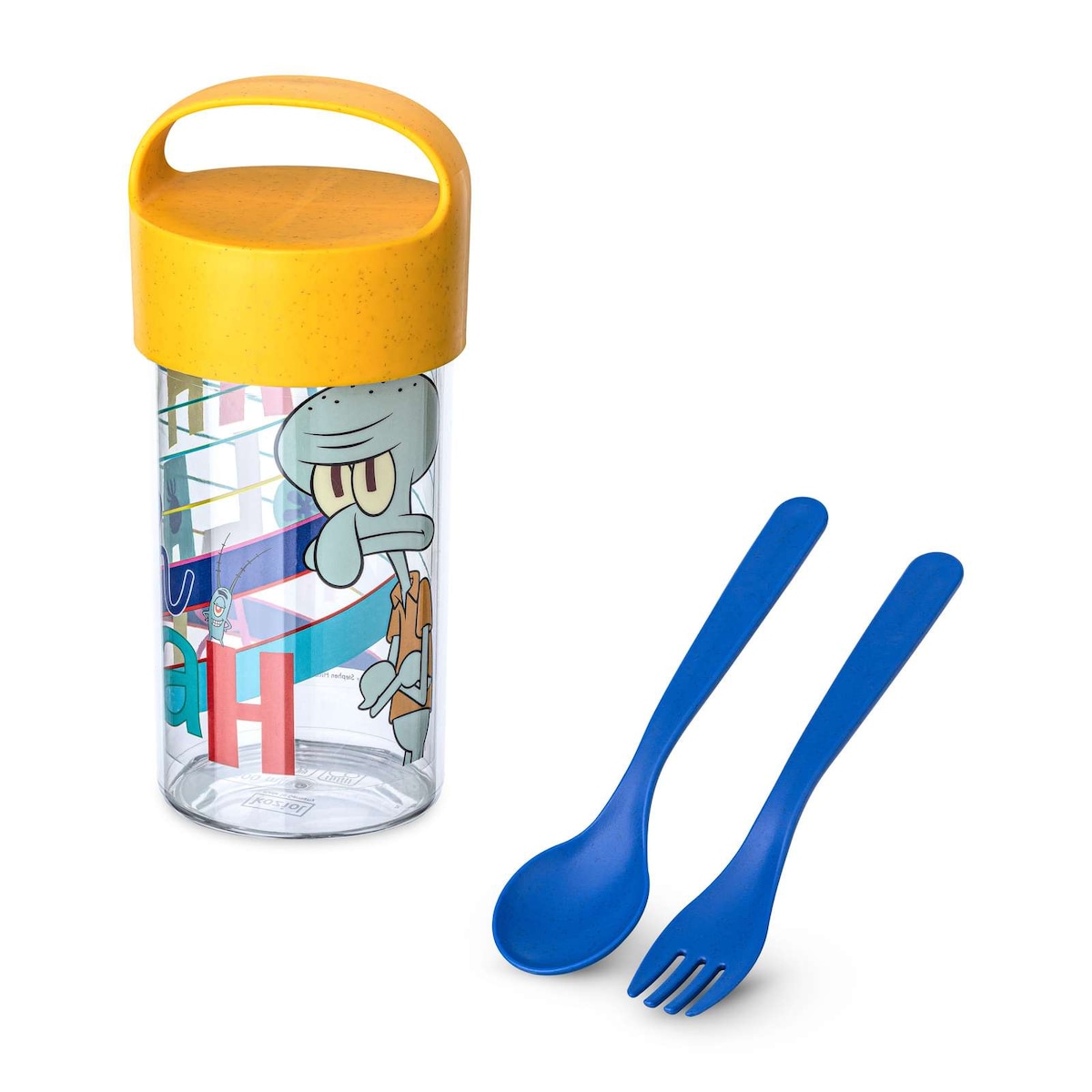 Pojemnik/bidon 500 ml ze sztućcami Buddy Snack SpongeBob, KOZIOL