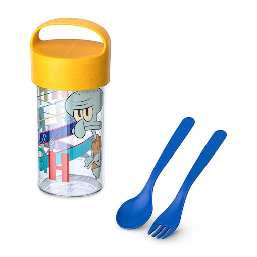 Pojemnik/bidon 500 ml ze sztućcami Buddy Snack SpongeBob, KOZIOL