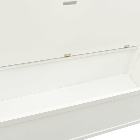 vidaXL Ławka, biała, 107x45x75,5 cm, lite drewno jodłowe