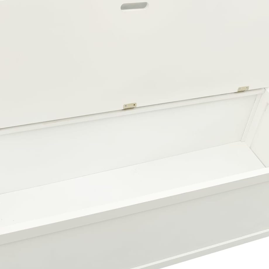 vidaXL Ławka, biała, 107x45x75,5 cm, lite drewno jodłowe