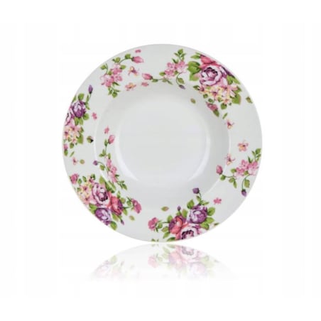 TALERZE W KWIATY 18el zestaw obiadowy na jedzenie rosół mamy prezent święta