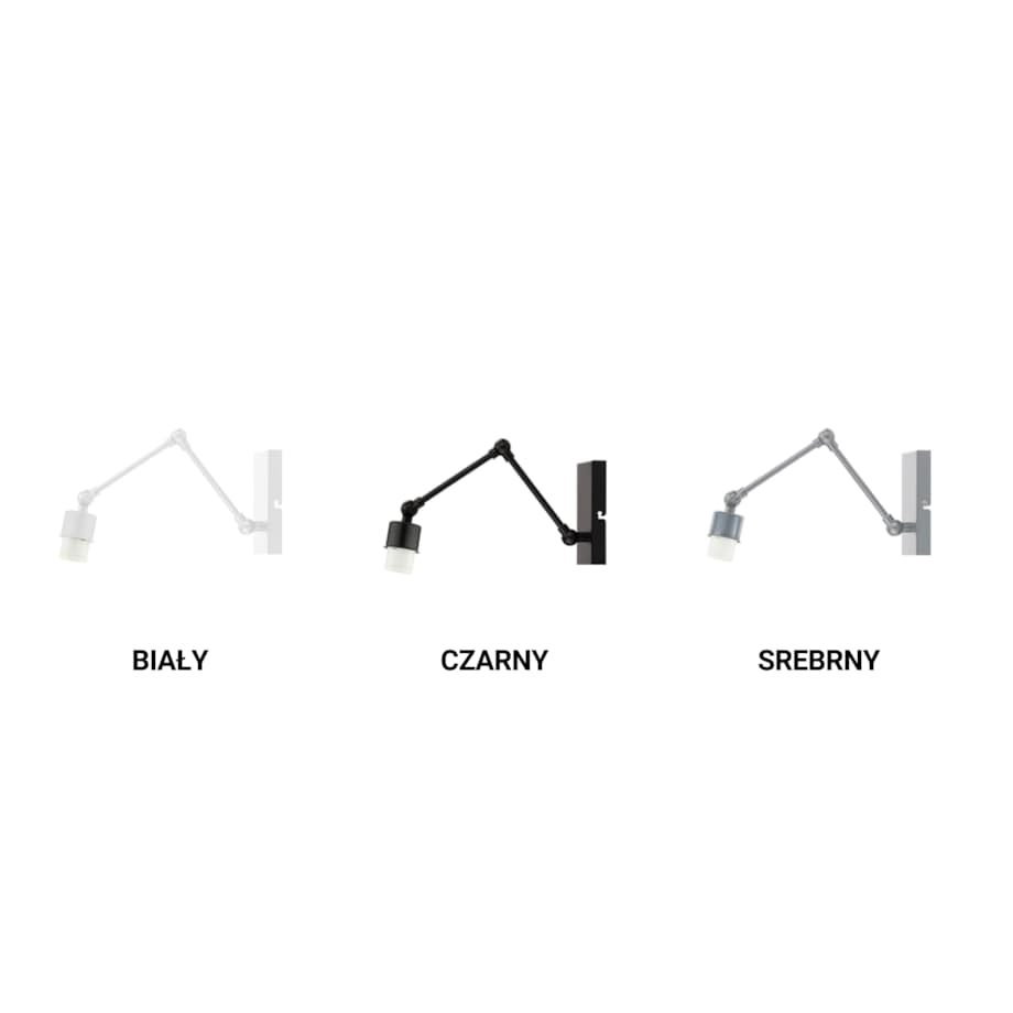 Kinkiet przegubowy lampa ścienna lampa na ścianę regulowany z abażurem walec SOUL
