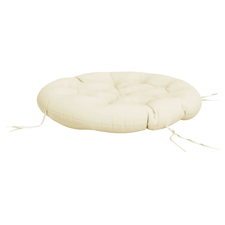 vidaXL Okrągła poduszka, kremowa, Ø 100 x11 cm, tkanina Oxford