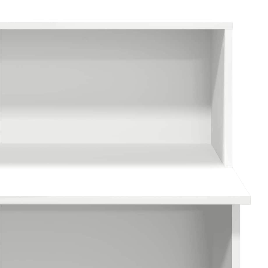 vidaXL Biurko recepcyjne białe 100x50x103,5 cm Drewno konstrukcyjne