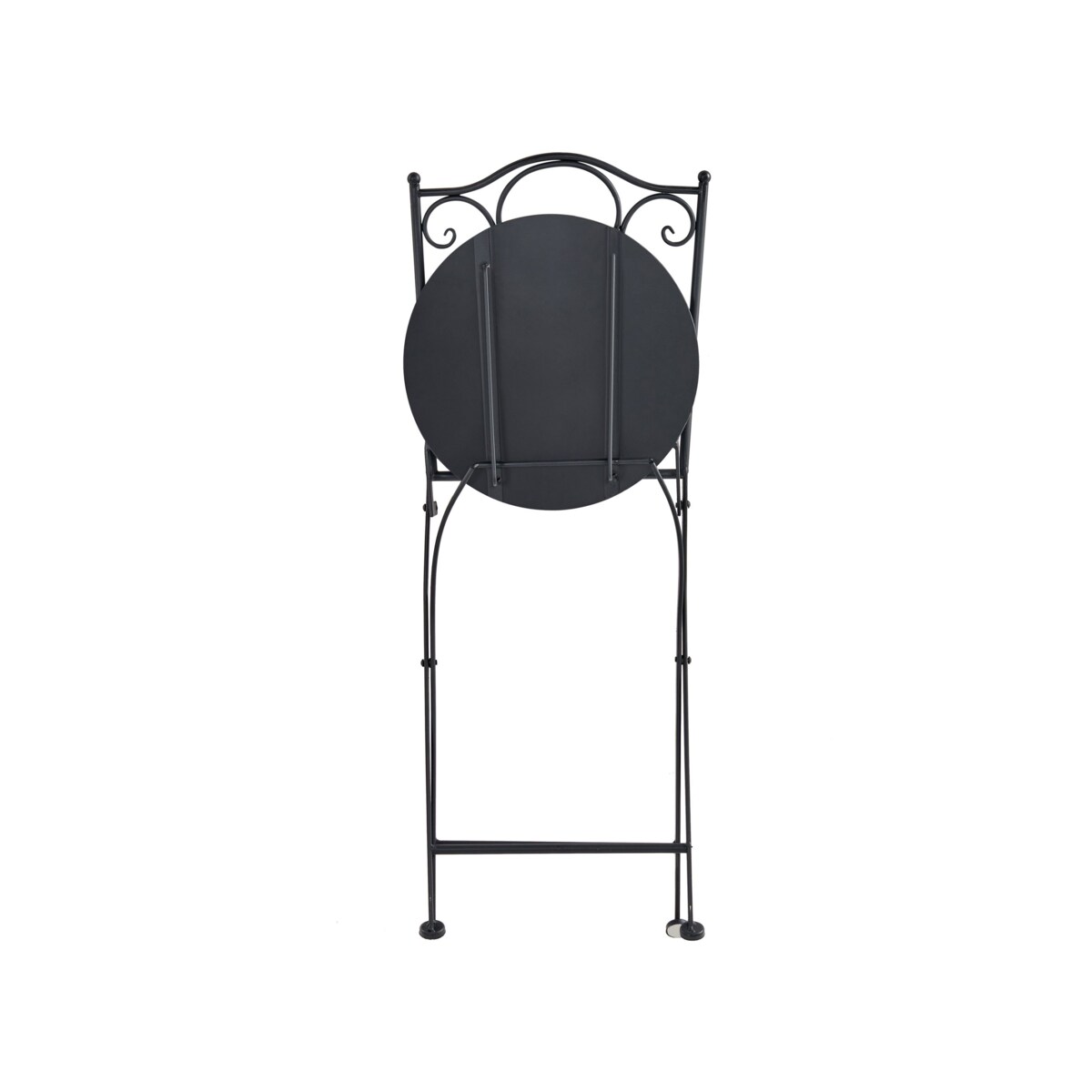 Zestaw mebli balkonowych Składane AGGIUS Metal Czarny