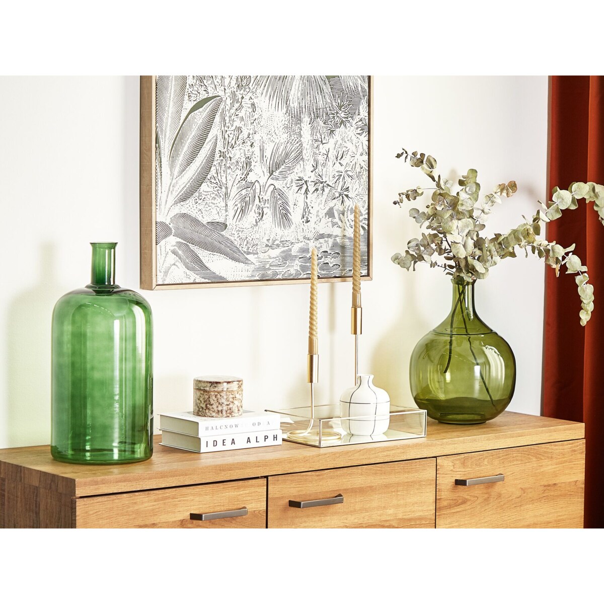 Wazon na kwiaty zielony ACHAAR