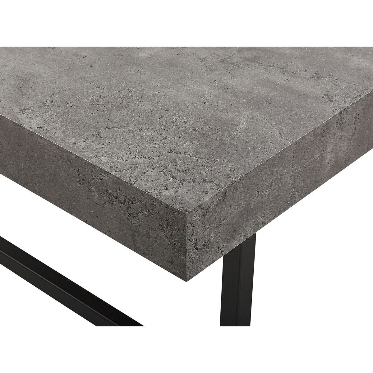 Stolik kawowy efekt betonu z czarnym DELUZ