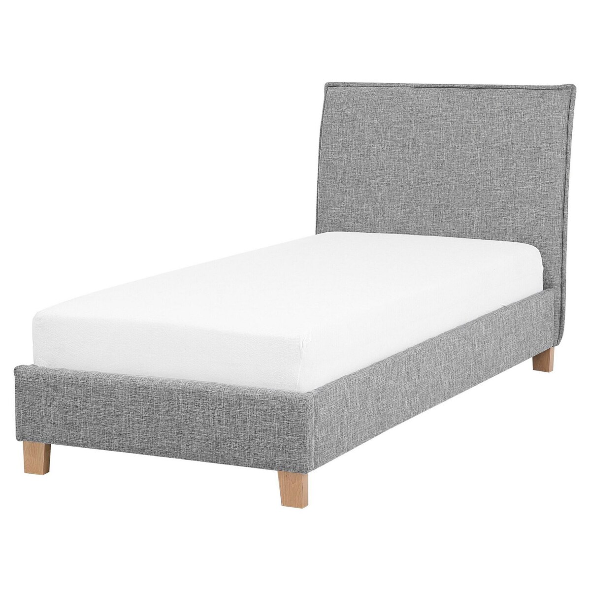 Łóżko tapicerowane 90 x 200 cm szare SENNEZ