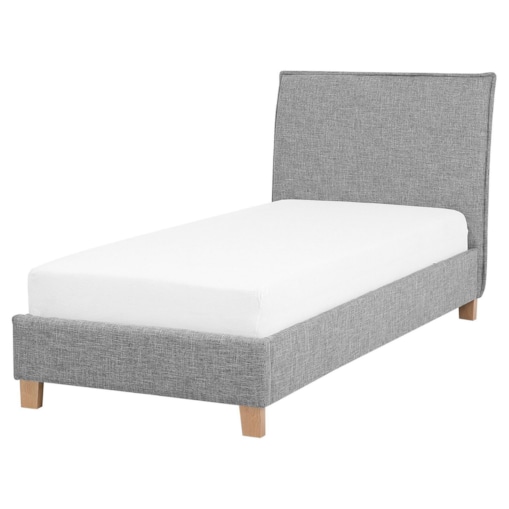 Łóżko tapicerowane 90 x 200 cm szare SENNEZ