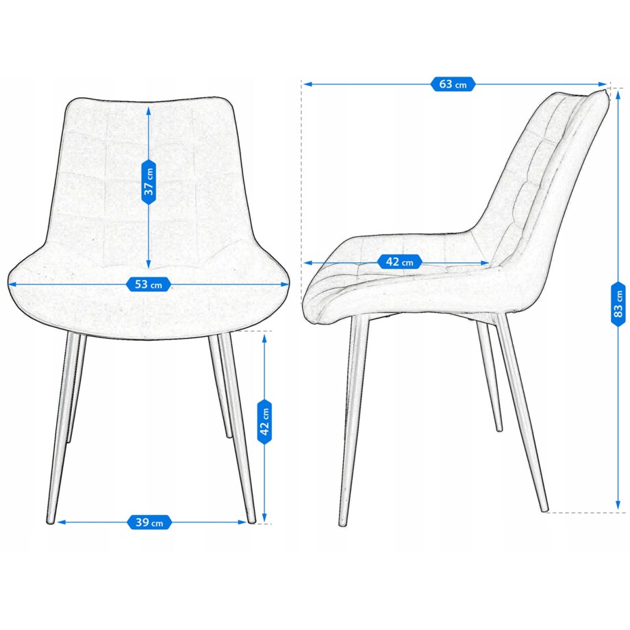 2 X Krzesło Do Jadalni Kuchni Salonu Do Jadalni Kuchni Stołu Zestaw Komplet Misty Beżowe
