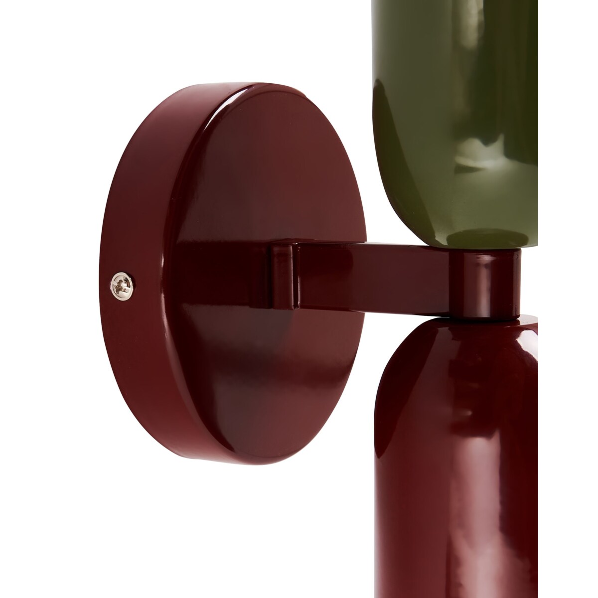 Zestaw 2 lamp ściennych TOPI Metal Czerowny/ zielony