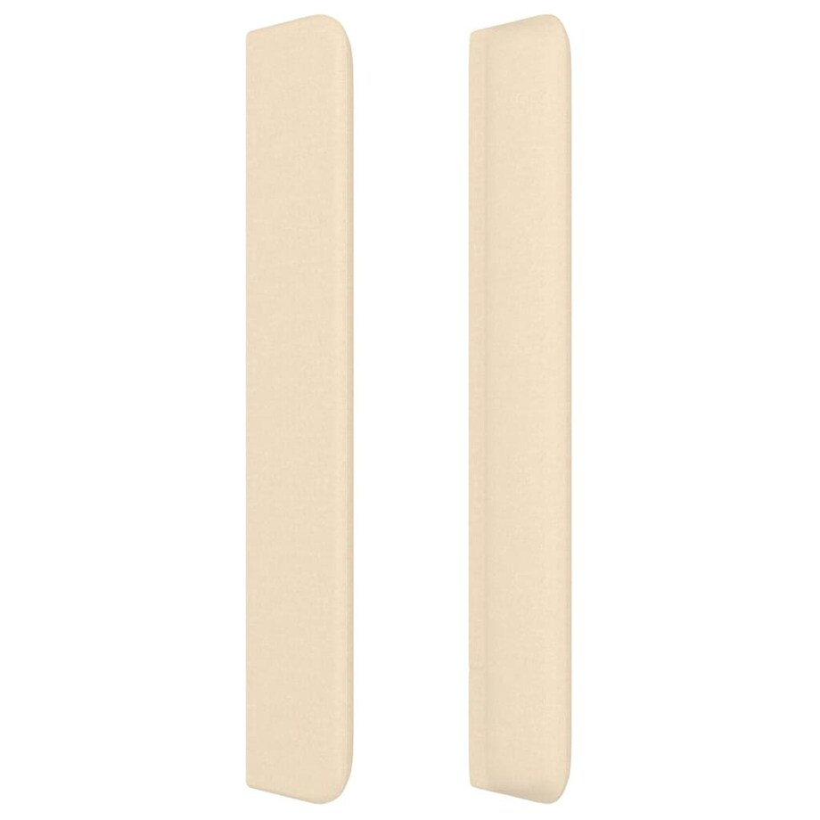 vidaXL Zagłówek uszak, kremowy, 163x16x118/128 cm, tkanina