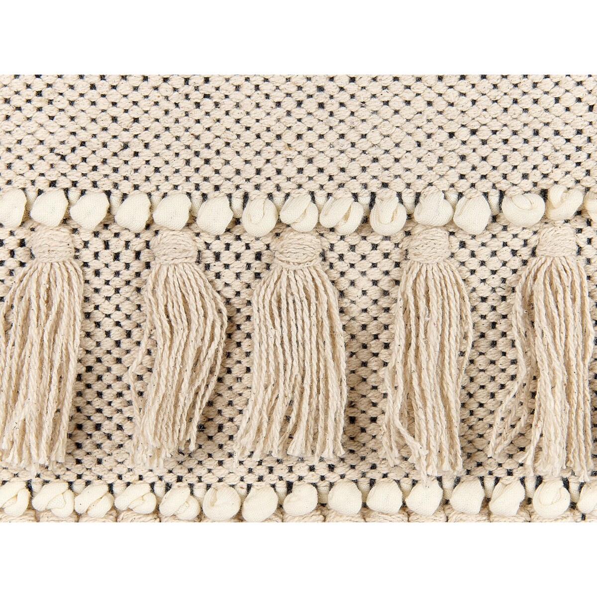 Dekoracja ścienna z frędzlami bawełniana beżowa GUJRAT