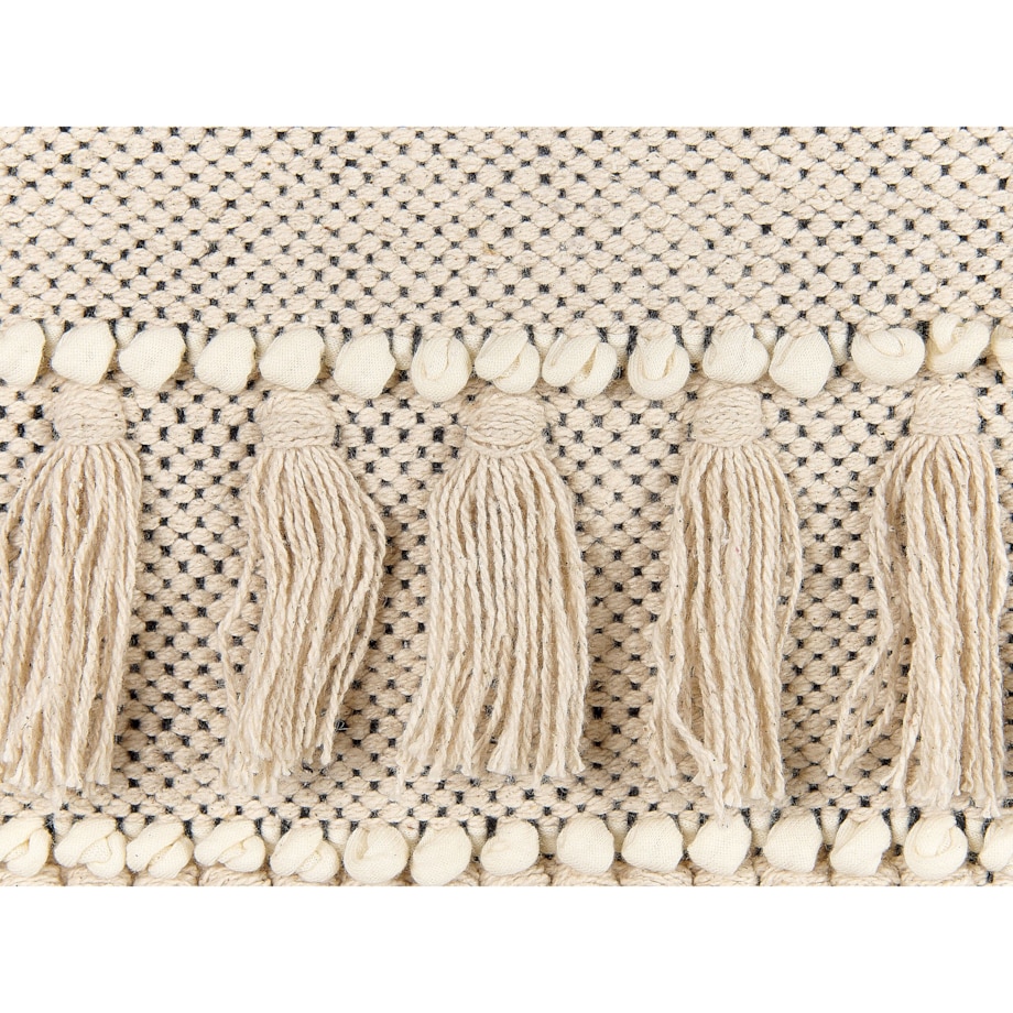 Dekoracja ścienna z frędzlami bawełniana beżowa GUJRAT