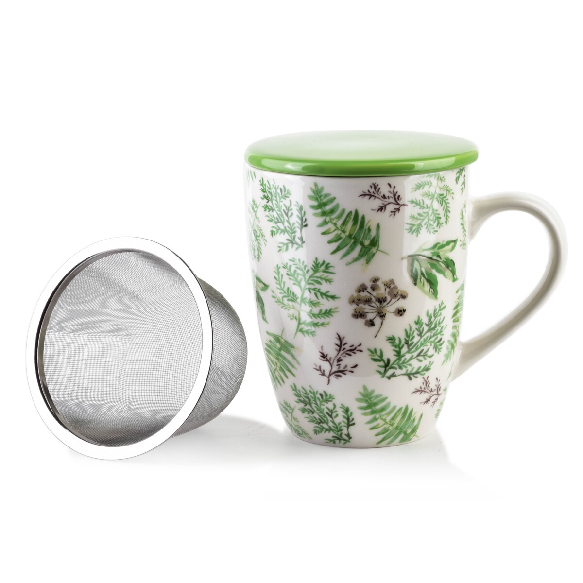 EDDY Kubek z zaparzaczem i pokrywkązielony