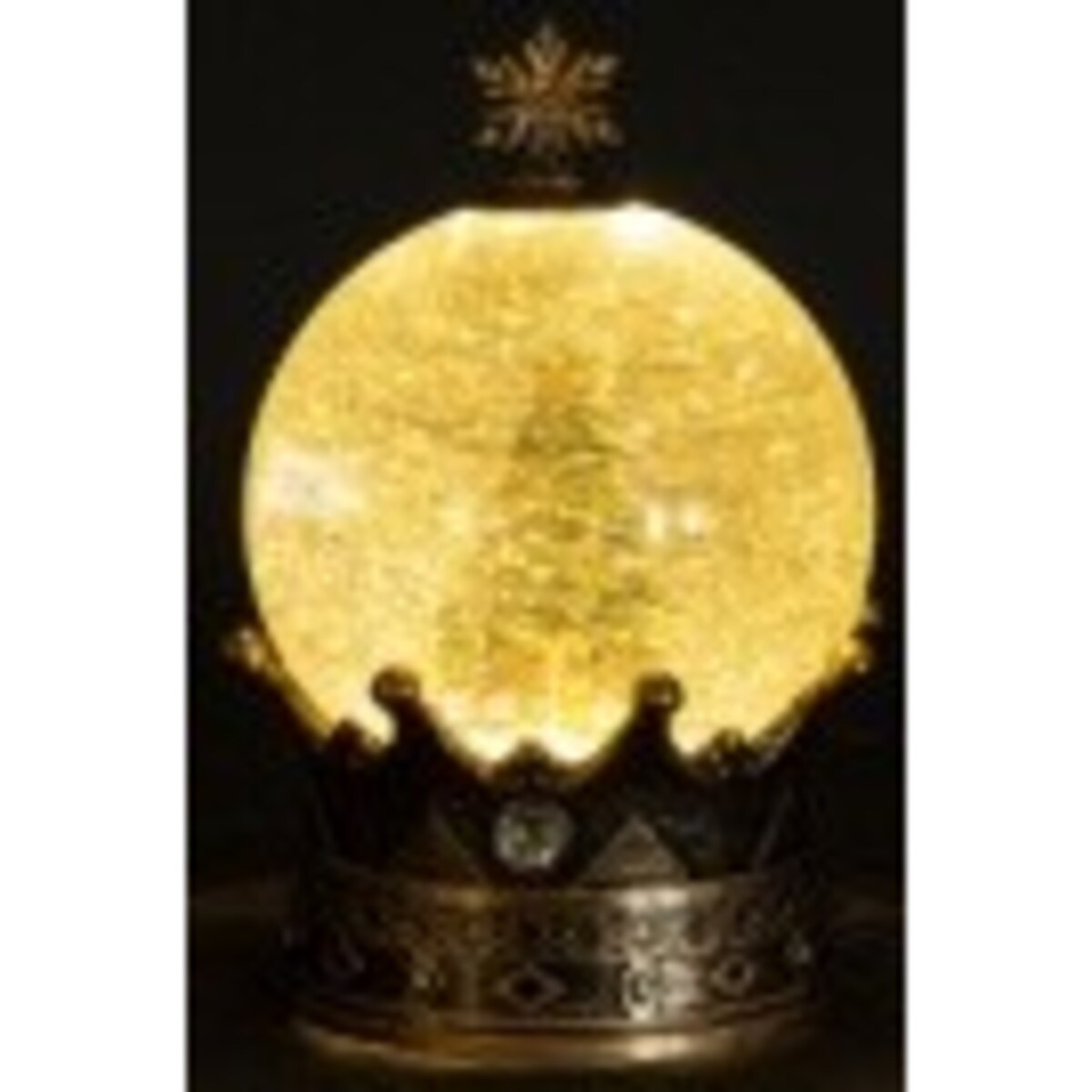 Szklana kula śnieżna z pozytywką 19x12x12 cm LED NATALE