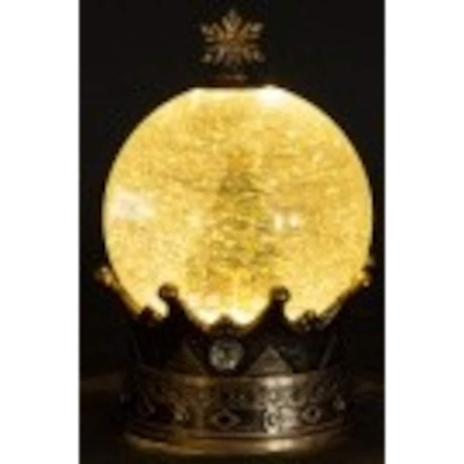 Szklana kula śnieżna z pozytywką 19x12x12 cm LED NATALE