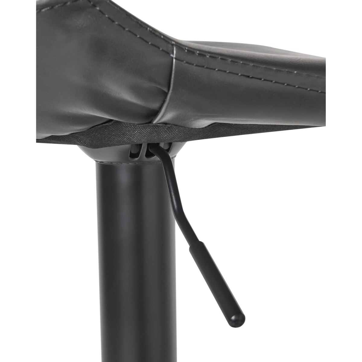 Zestaw 2 hokerów barowych LEBRIJA Ekoskóra Obrotowy Czarny