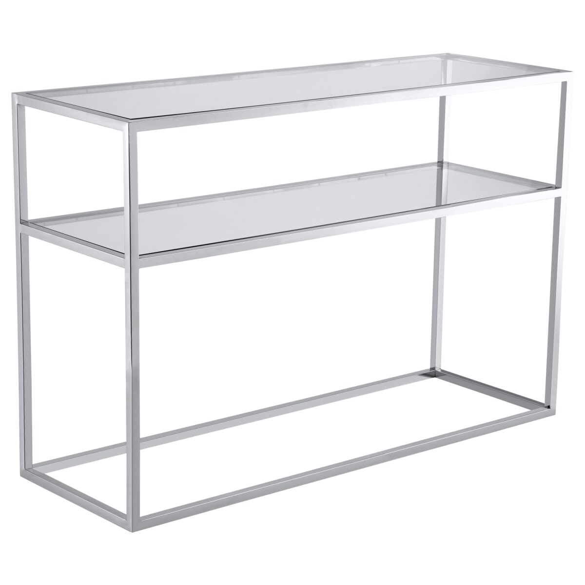 Konsola z półkami Bristol BS-C1503S metal szkło srebrna, Cosmolight