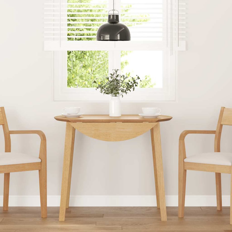 vidaXL Stół jadalny Naturalne drewno lite Guma