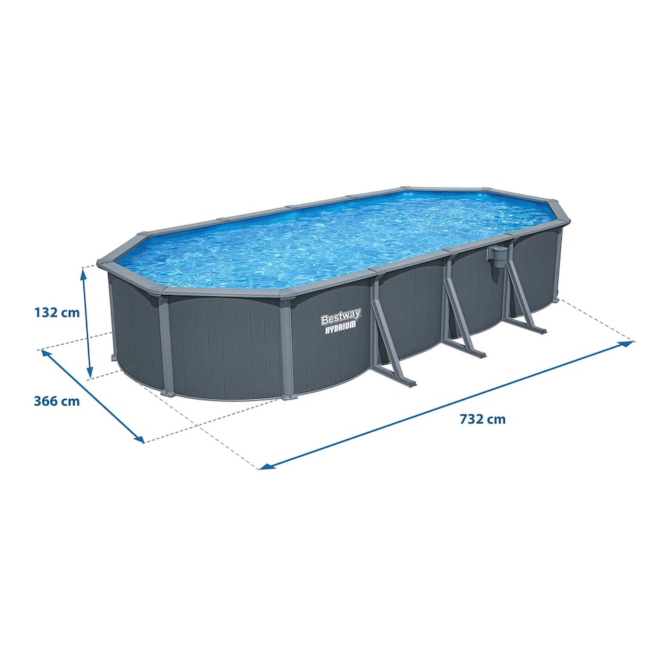 Basen stelażowy Hydrium 732x366x132 Bestway całoroczny 561CW zestaw