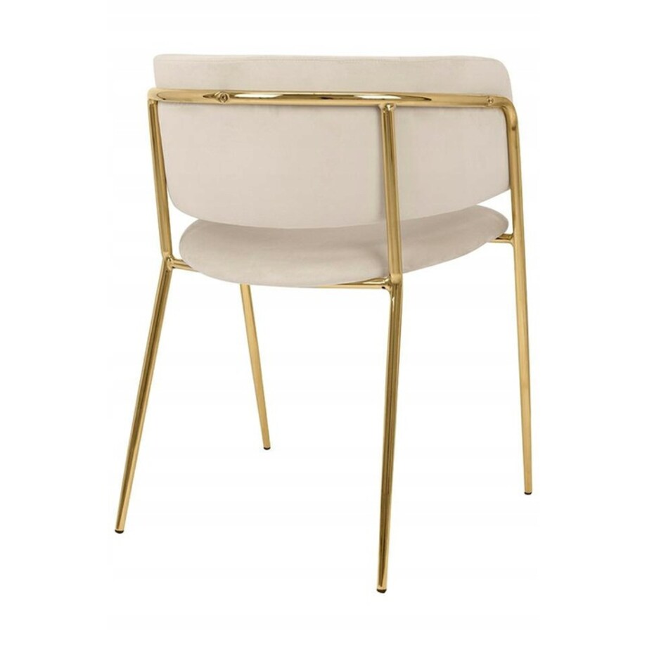 Wygodne krzesełko Delta KH1301100120 do kuchni beżowe złote, King Home