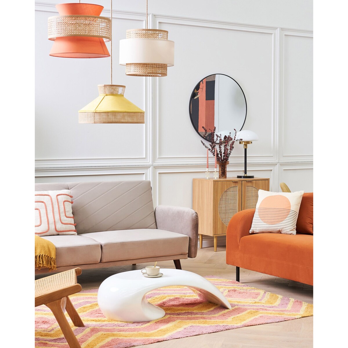 Lustro ścienne 80 x 80 cm czarne ANNEMASSE