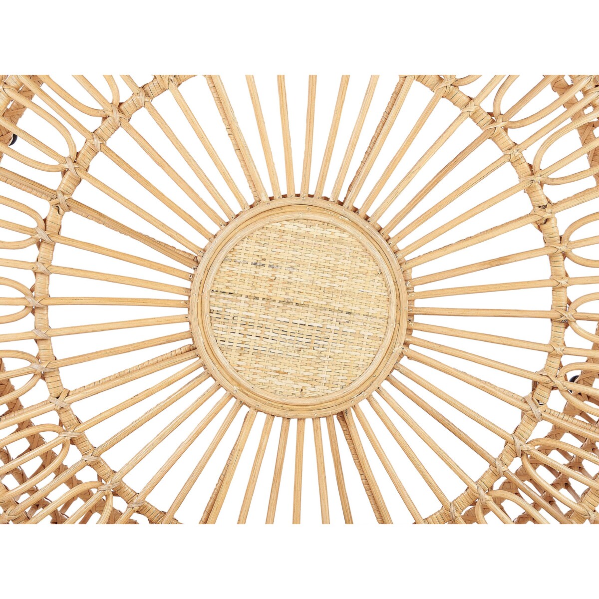 Stolik kawowy ogrodowy RANDAZZO 85 cm 85 cm Rattan Jasnobrązowy