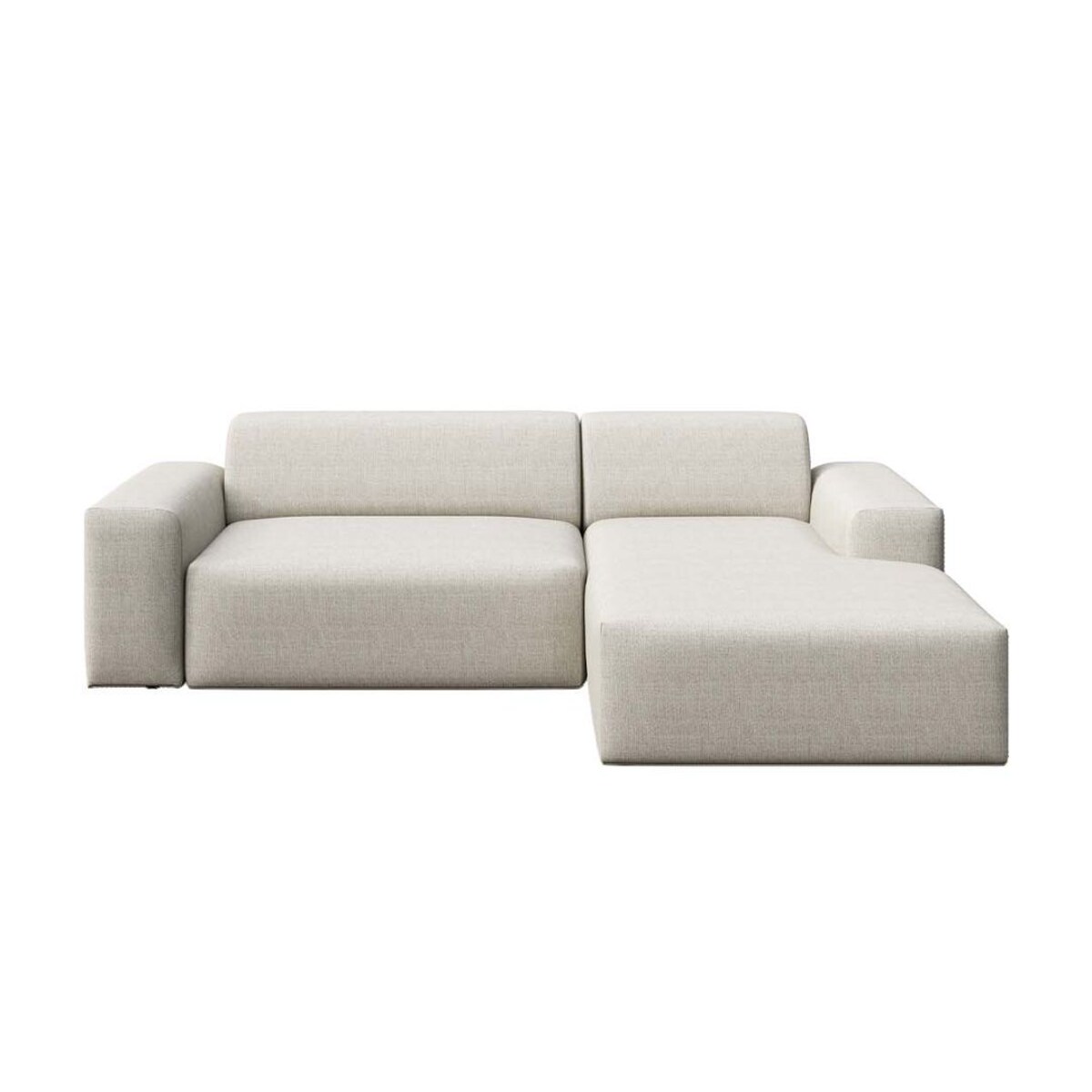 Villet Sofa narożna prawa z funkcją spania i pojemnikiem jasno beżowa