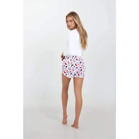 Piżama Joy White-Red, S