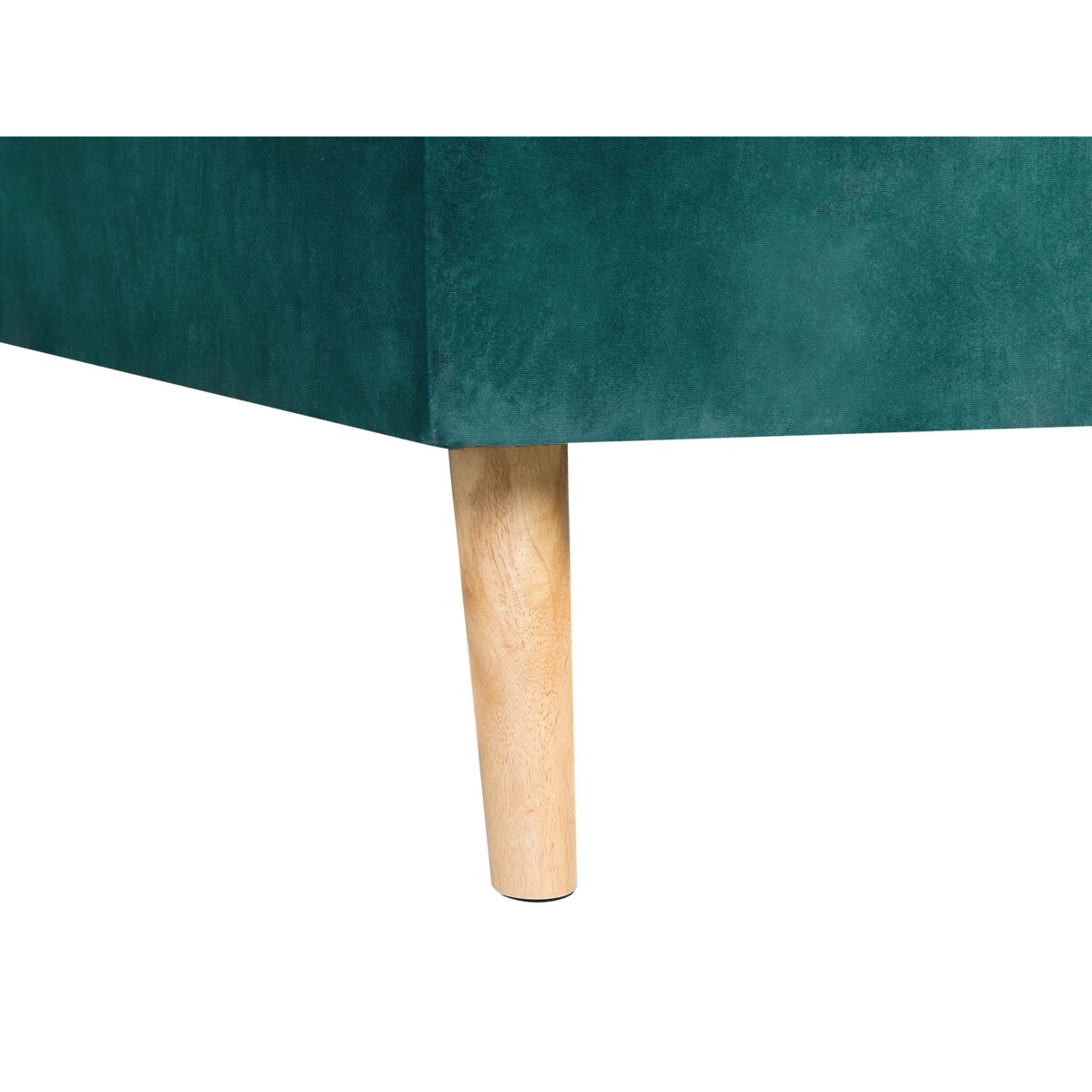 Narożnik welurowy lewostronny rozkładany zielony VADSO