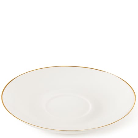 KONSIMO AD BELLA, Filiżanka do kawy ze spodkiem 6 szt., kolor ecru/złoty