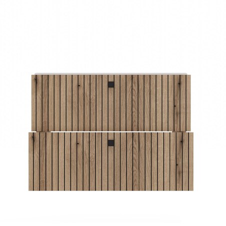 SZAFKA POD UMYWALKĘ TIGO 80 2S DĄB EVOKE RYFLOWANY FRONT + UMYWALKA