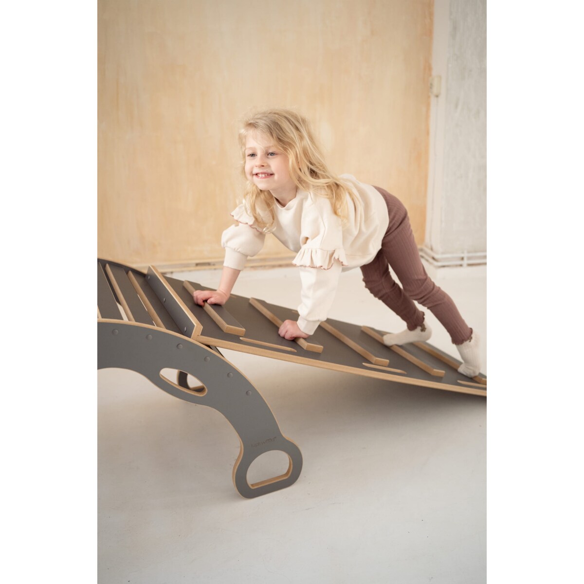 Zjeżdżalnia DRABINKA do DUŻEGO bujaka - szara