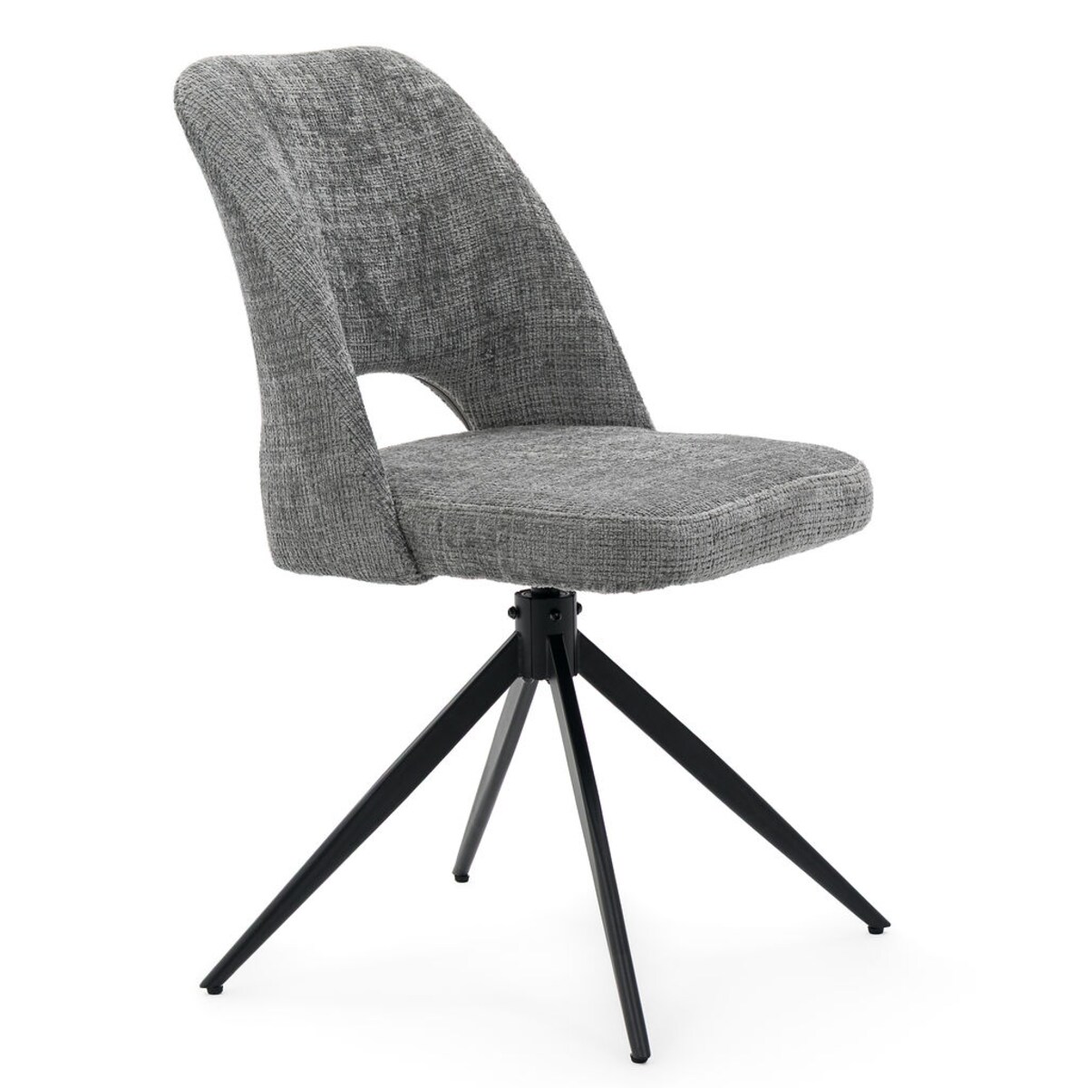 Krzesło obrotowe tapicerowane MILO II ciemny szary do salonu jadalni kuchni