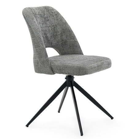 Krzesło obrotowe tapicerowane MILO II ciemny szary do salonu jadalni kuchni