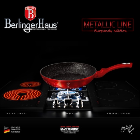 Patelnia z powłoką granitową 30cm BERLINGER HAUS Burgundy