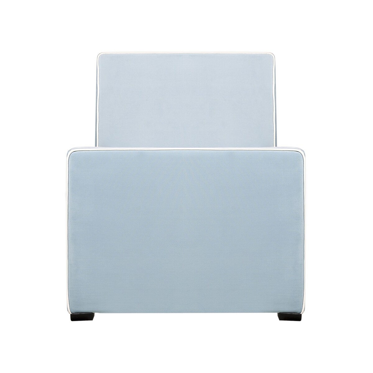 Łóżko welurowe 90 x 200 cm niebieskie TEENIE