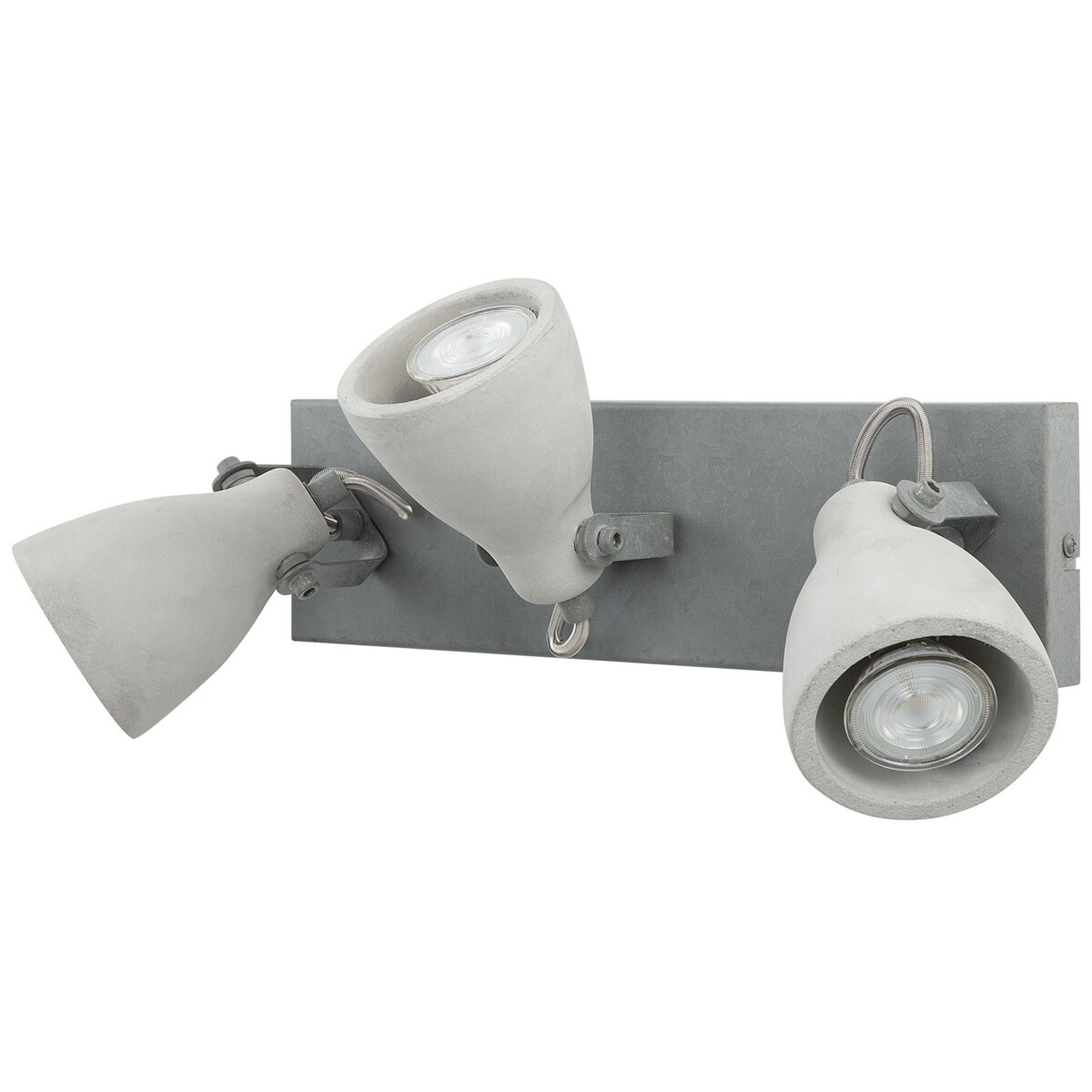 Lampa ścienna 3-punktowa betonowa szara MISTAGO