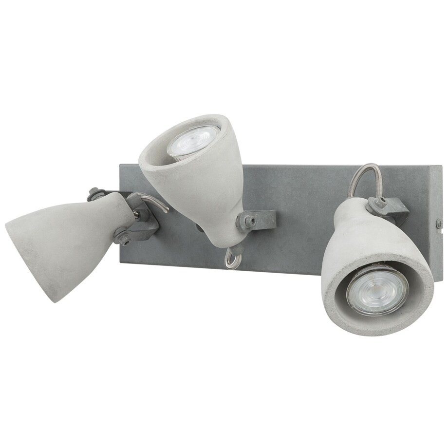 Lampa ścienna 3-punktowa betonowa szara MISTAGO
