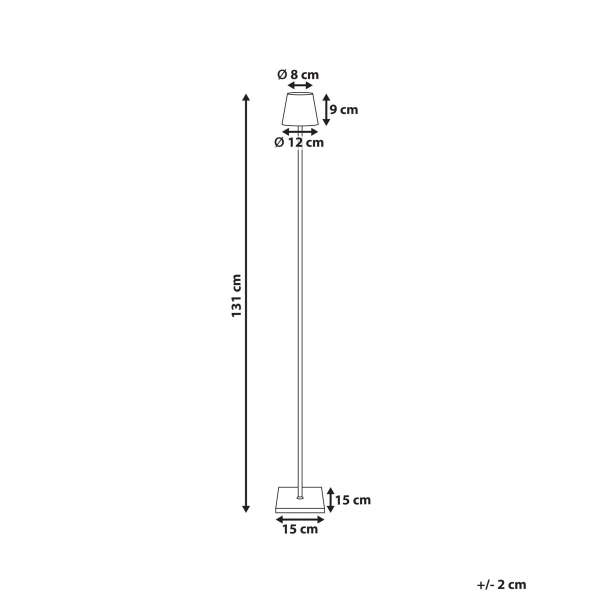 Bezprzewodowa lampa podłogowa metalowa zielona GAVARRESA