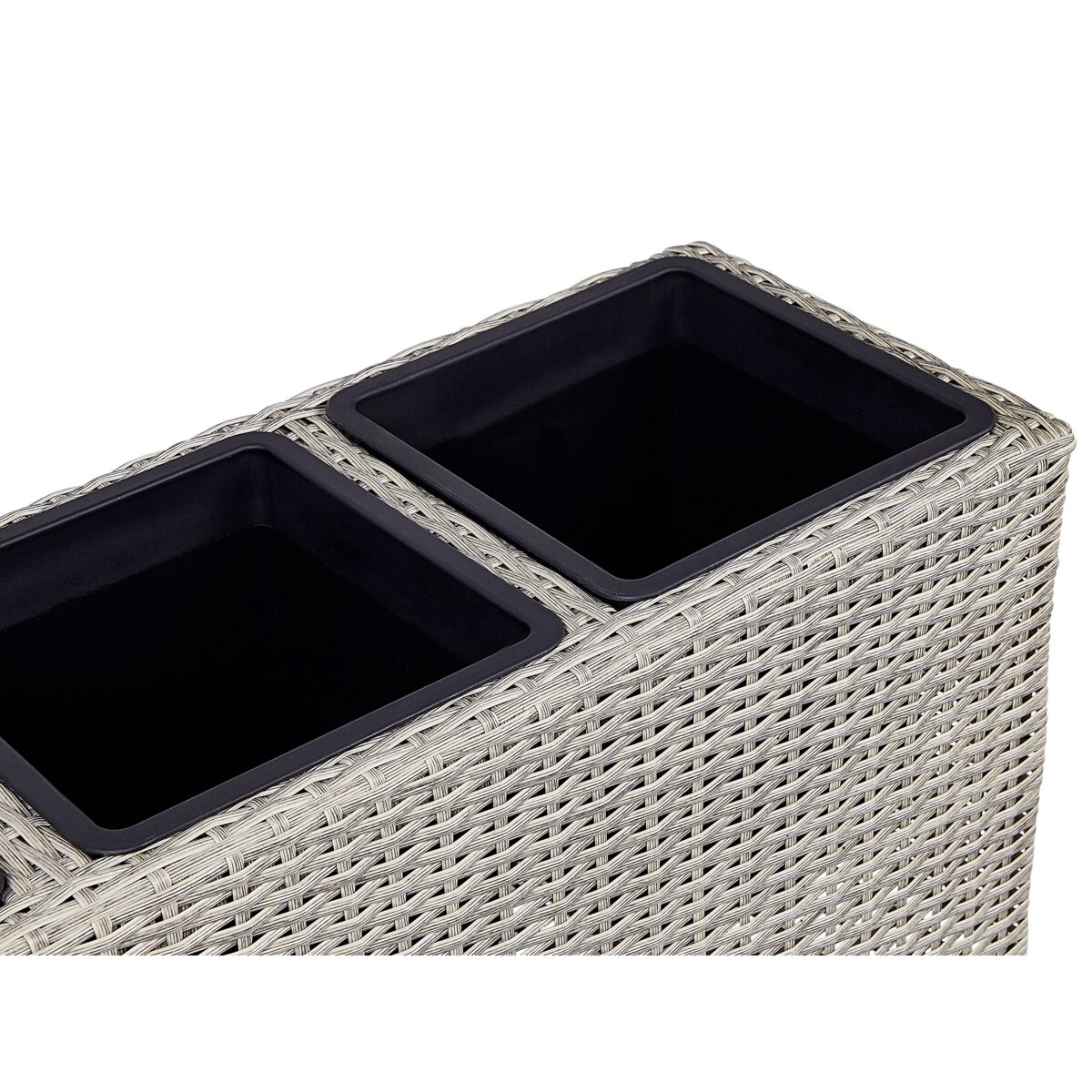 Donica na kółkach z technorattanu brązowa BELLIS