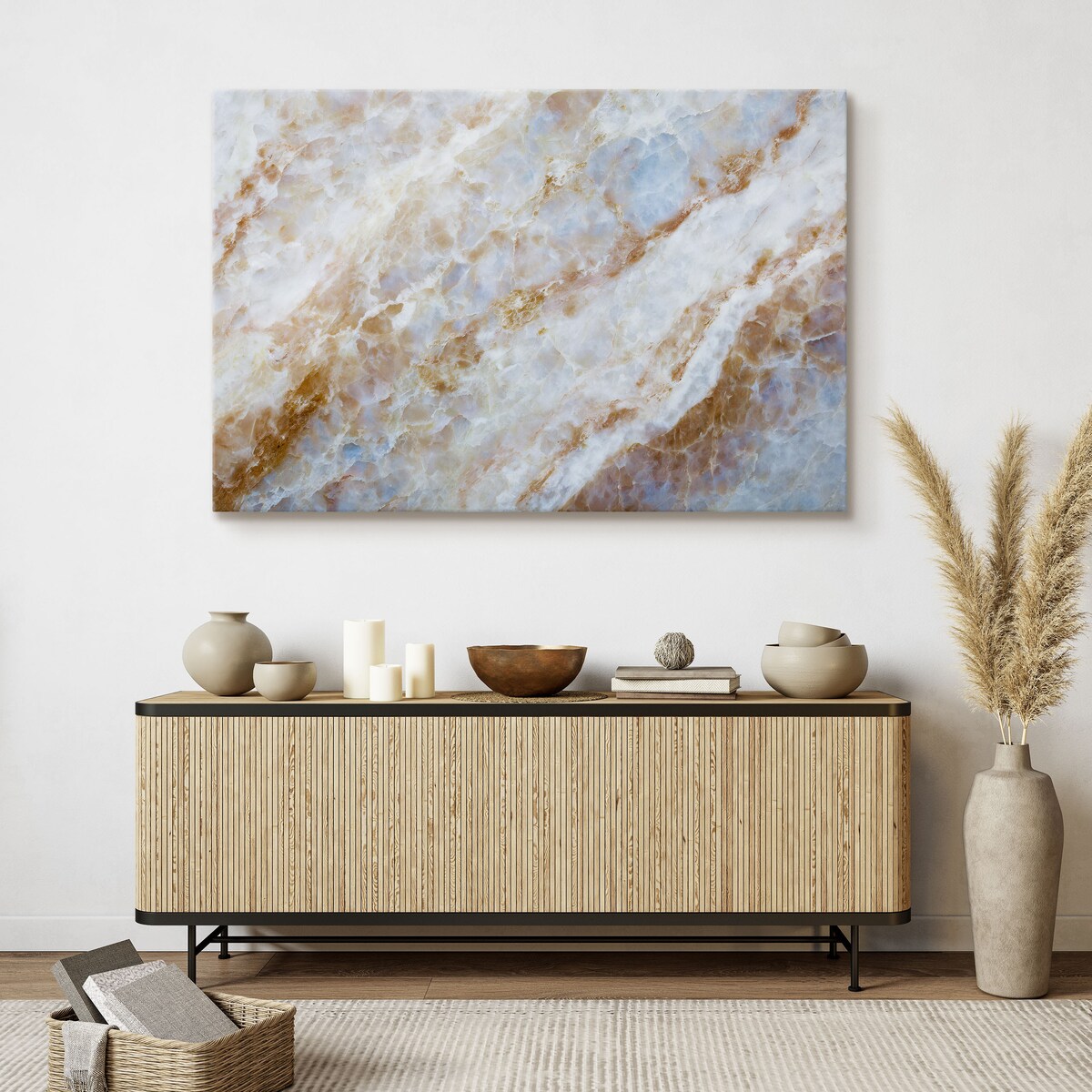 Obraz Do Salonu Imitacja Kamienia Marmur Styl Glamour 40x30cm