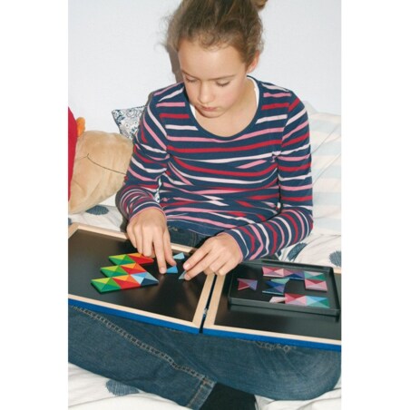 Układanka magnetyczna Trójkąty dla dzieci - drewniane klocki Grimm's 3+