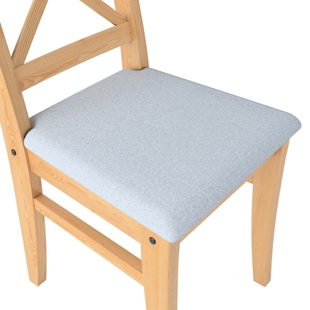 Pokrowiec na krzesło Ingolf z tapicerowanym siedziskiem, błękitny melanż, Inglof, Amsterdam