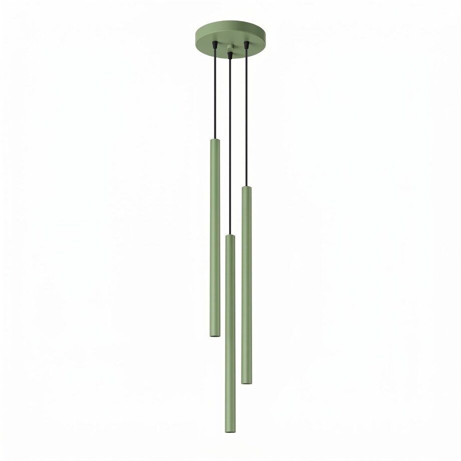 Lampa wisząca PASTELO 3P szałwiowa