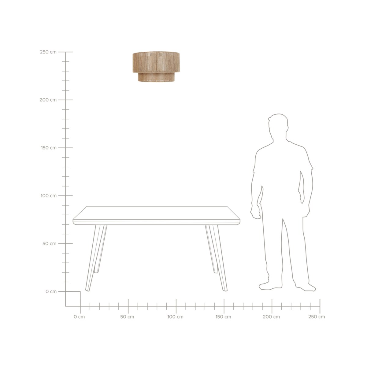 Lampa sufitowa DORING Juta Naturalny