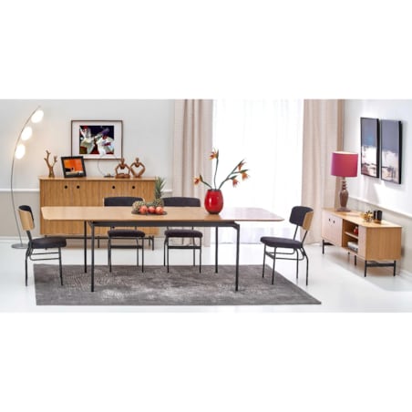 Komoda SMART 170 KM-1 dąb/czarna