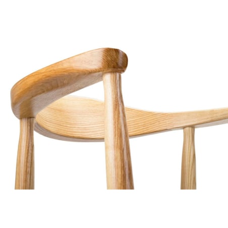 Skandynawskie krzesło Kennedy czarne jesion naturalny